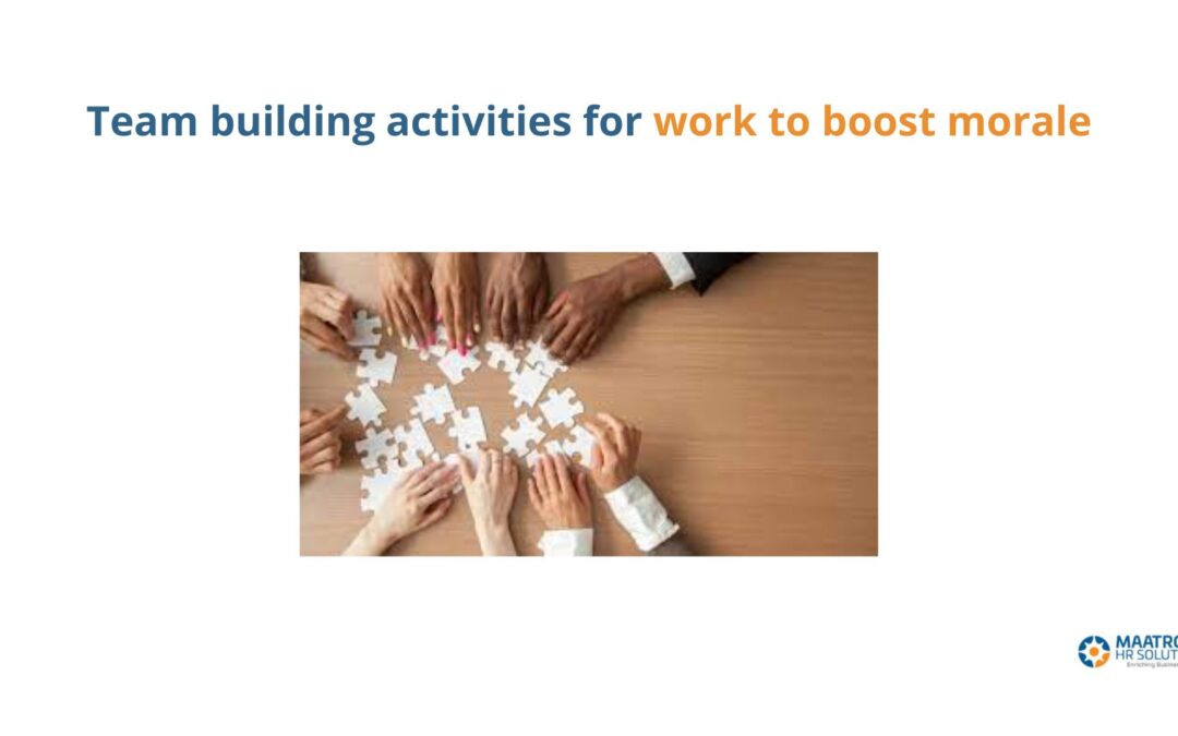 Team building activities for work to boost morale