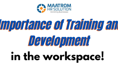 Importance of Training and Development in the workspace!